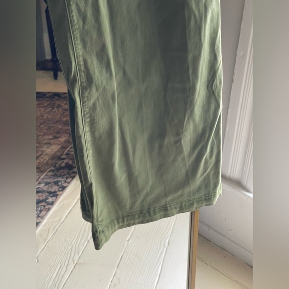 NWT AGOLDE AG Women's Caden Wide-Leg Twill Pants in Sulfur Pine Green - Picture 4 of 11